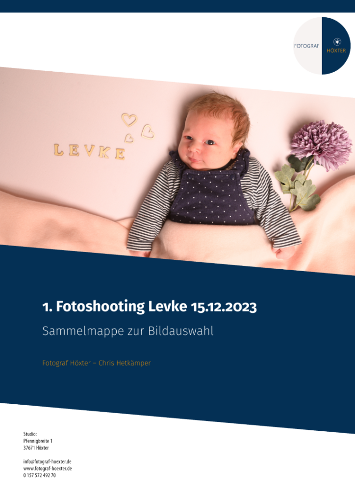 Bild des Titelbilds einer Sammelmappe aus einem Newborn Fotoshooting